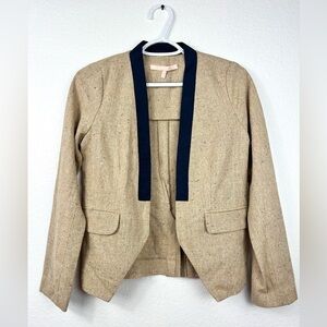 Hutch Sparkle Tweed Cutaway Blazer Toast size 2